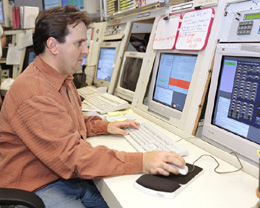 Marco Verzocchi(pictured here), University of Maryland, and Georg Steinbruck, Columbia University, are the W and Z working group conveners at DZero. Verzocchi is one of many physicists who joined the Fermilab collider experiments last year after the conclusion of experiments at the European accelerator LEP.