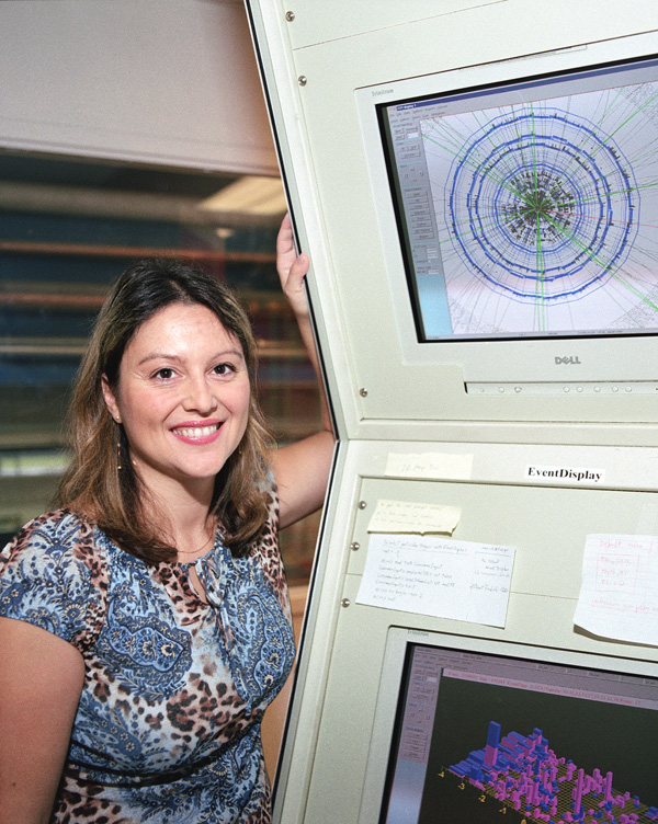 Patrizia Azzi,scientist of the INFN Padova section,co-chairs the group of CDF scientists studying the top quark.