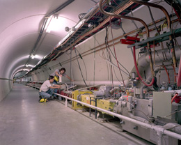 View of Tevatron in A-Sector inside the Main Ring Tunnel 