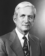 Norman Ramsey, first president of Universities Research Association, Inc., in 1974.