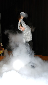 Jerry Zimmerman demonstrates some super cool magic in his Cryo Show.