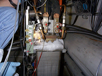 Cryo system techs found a nitrogen leak in sector A4 which caused an ice ball to form.