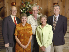 L-R:  Bruce Chrisman, Barb Kristen, Lincoln Read, Carolyn Hines and Ken Stanfield