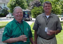Dave Nevin (left) and Jed Brown at the safety celebration picnic.