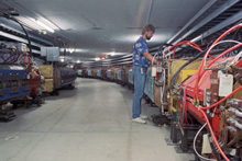 A view inside the antiproton source.