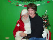 Beth Witherell and Santa