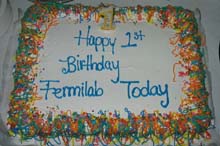 Fermilab Today Birthday Cake
