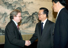 Robin Staffin with the Chinese Premier