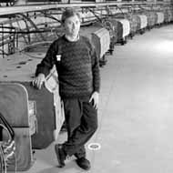 Fermilab Director Emeritus John Peeples in the Anti-proton source tunnel.