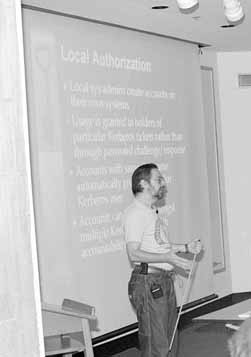 Irwin Gaines conducts a workshop on Kerberos