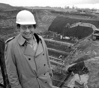 Joel Butler surveyed construction work on the CZero project in 1998