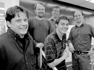 They found the afterglow (from left): Jim Annis, Brian Lee, Brian Wilhite, Dan Vanden Berk, John Beacom.