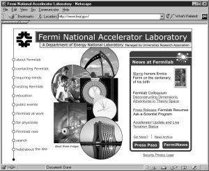 The new Fermilab website, which made its debut a year ago, now numbers more than 55,000 visits per week.