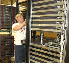 Atipa representatives installed the units in the racks at Feynman Computing Center. Computing administrators booted up the systems, one unit at a time, and began the 30-day burn-in with a suite of software tools designed to stress the various hardware components (CPU, memory, disk, network).