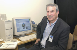 Jeff Appel in his office. 'Jeff is  very familiar with the laboratory and fully aware of the diversity of its program,' said Hugh Montgomery.