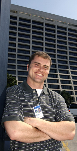 Steve Whiteaker, Wilson Hall's new building manager, began his Fermilab career with a summer job in Roads and Grounds at the age of 16.