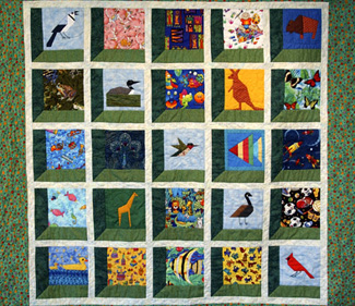 Andy's Quilt - Sheila Cisko, Joann Larson, Amber Boehnlein, Linda Bagby and Liz Buckley-Geer