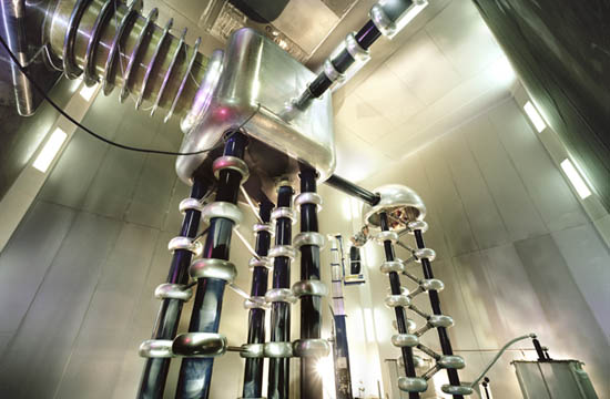 The Cockcroft-Walton pre-accelerator, where protons begin their journey through the Fermilab accelerator complex.
