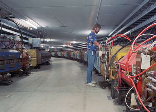 Elvin Harms in the Antiproton Source in 1989