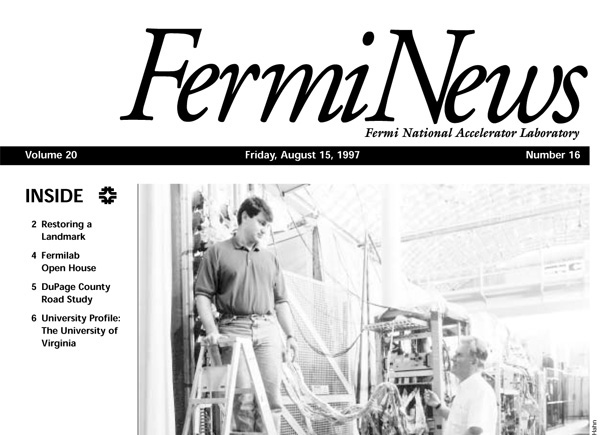 A FermiNews article from Aug. 15, 1997
